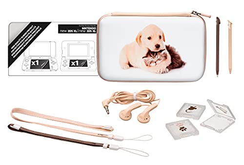 Nintendo New 2DS XL - Starter Pack Essential XL (Baby Animals Hund & Katze) von Bigben Interactive