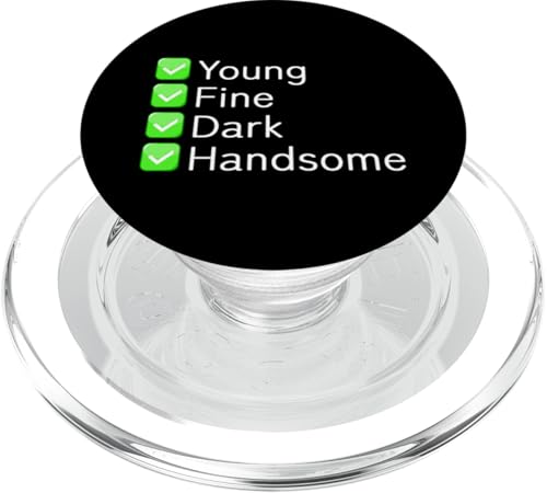 Jung, Gutaussehend, Dunkel, Traumtyp-Checkliste, Songtexte PopSockets PopGrip für MagSafe Jung, Gutaussehend, Dunkel, Traumtyp-Checkliste, Songtexte PopSockets PopGrip für MagSafe von BigBossBrand