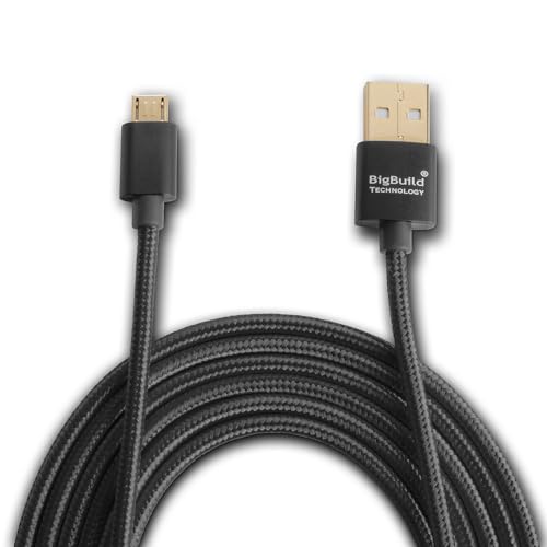 BigBuild Technology SCHWARZ 2 Meter Gold-USB-Kabel für TomTom GO 40/400, 50/500/5000, 510/5100, 520/5200, 60/600/6000, 610/6100, 620/6200 Sat Nav von BigBuild Technology