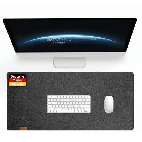 BigDean Schreibtischunterlage Filz rutschfest 90x40 cm – XXL Mauspad Schreibunterlage, Schreibtischmatte für Homeoffice – Schreibtisch Unterlagenmatte - Desk Mat von BigDean