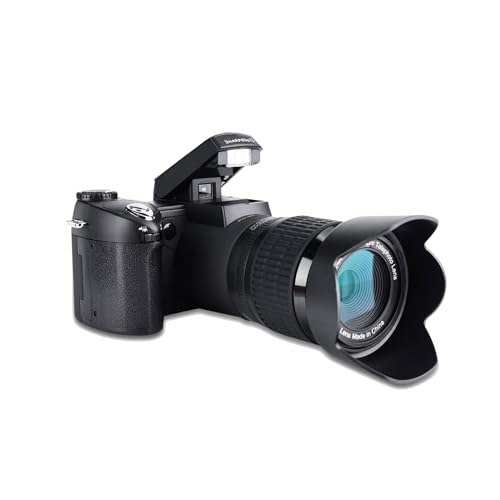 BigKing 1080P Kamera, FHD 33MP 1080P Digitalkamera Tragbarer Camcorder mit Weitwinkelobjektiv 24X Zoom Teleobjektiv von BigKing