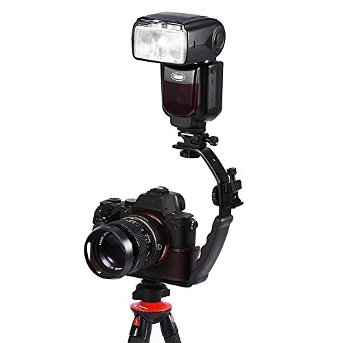 BigKing Kamerahalterung, L-förmiger Halter für Blitzhalterung Blitzschuhhalterung für Taschenlampe DV Camcorder 120/135 Filmkamera von BigKing