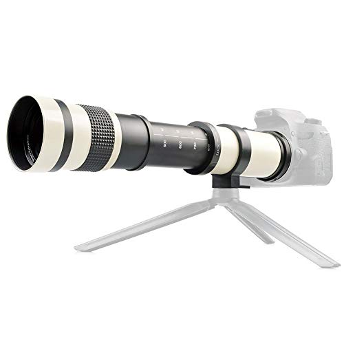 BigKing Objektiv Tele, brandneues weißes 420-800 mm Blende F/8.3-16 Volles manuelles Fokussieren Teleskop Zoom Teleobjektiv für Canon EF Mount Kamera von BigKing