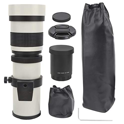BigKing Teleobjektiv, 420‑800mm F8.3‑16 Manueller Fokussierungszoom Teleobjektivteleskop für Canon EF-S Mount Camera(Weiß) von BigKing