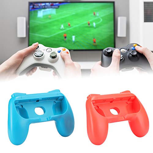 Spielegriffe, ergonomische Spiele Griffgriffe Antiwear Controller Schutzhülle Passend für Switch Joy-Con(Rot + Blau 2 Stück) von BigKing