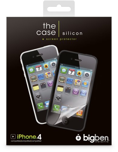 The case - silicon, black & white, für iPhone 4 von Bigben