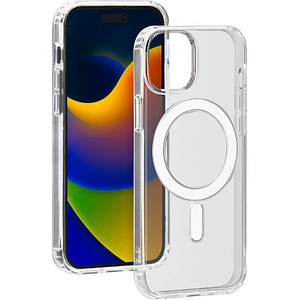 bigben Hybrid Case mit MagSafe Handy-Cover für Apple iPhone 15 Plus transparent von Bigben