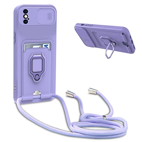 Bigcousin Handykette Hülle kompatibel mit iPhone XS Max,Verstellbarer Halskette Handyhülle mit Band,Kartenfach Soft Silikon Case,Lila Bigcousin Handykette Hülle kompatibel mit iPhone XS Max,Verstellbarer Halskette Handyhülle mit Band,Kartenfach Soft Silikon Case,Lila von Bigcousin