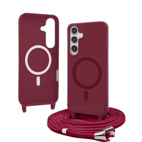 Bigcousin Handykette für Samsung Galaxy A36 5G/ A56 5G Hülle mit Band,Magnetisch kompatibel mit Magsafe,Silikon Necklace Handyhülle mit verstellbar und abnehmbar,Rot Bigcousin Handykette für Samsung Galaxy A36 5G/ A56 5G Hülle mit Band,Magnetisch kompatibel mit Magsafe,Silikon Necklace Handyhülle mit verstellbar und abnehmbar,Rot von Bigcousin