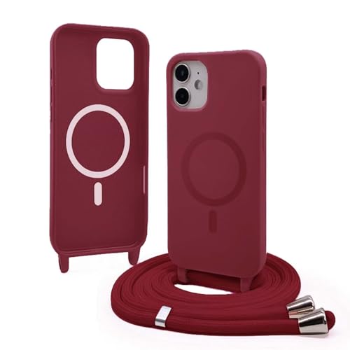 Bigcousin Handykette für iPhone 11 Hülle mit Band,Magnetisch kompatibel mit Magsafe,Silikon Necklace Handyhülle mit verstellbar und abnehmbar,Rot Bigcousin Handykette für iPhone 11 Hülle mit Band,Magnetisch kompatibel mit Magsafe,Silikon Necklace Handyhülle mit verstellbar und abnehmbar,Rot von Bigcousin