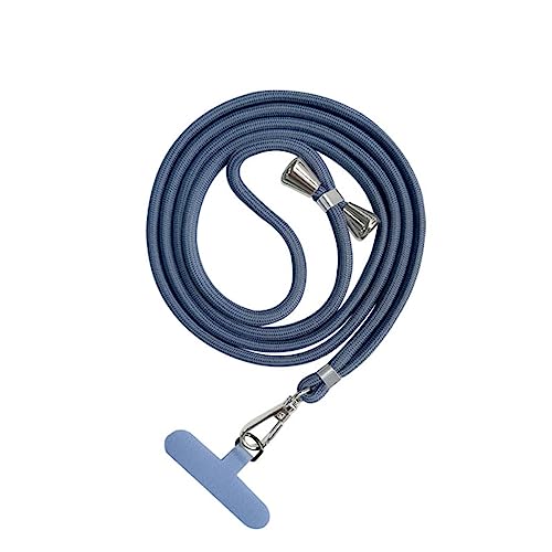 Bigcousin Universale Handykette,Handyband passend für Standard Handyhülle,Kette zum Umhängen mit Pad Handy Lanyard,verstellbar und abnehmbar,Graublau von Bigcousin