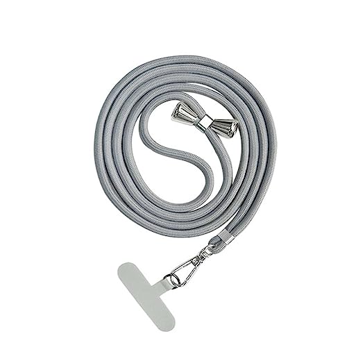 Bigcousin Universale Handykette,Handyband passend für Standard Handyhülle,Kette zum Umhängen mit Pad Handy Lanyard,verstellbar und abnehmbar,Hellgrau von Bigcousin