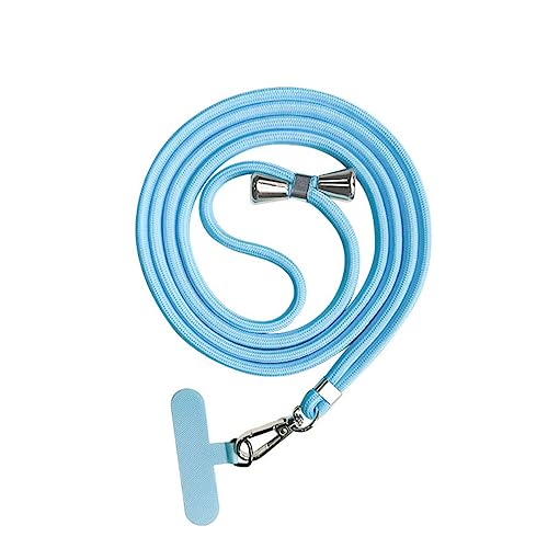 Bigcousin Universale Handykette,Handyband passend für Standard Handyhülle,Kette zum Umhängen mit Pad Handy Lanyard,verstellbar und abnehmbar,Himmelblau von Bigcousin