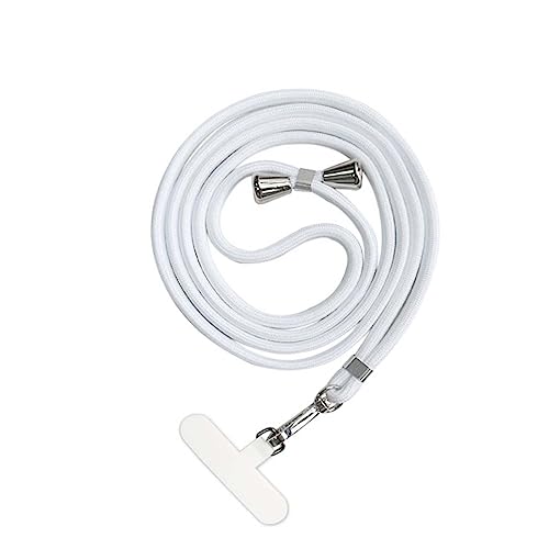 Bigcousin Universale Handykette,Handyband passend für Standard Handyhülle,Kette zum Umhängen mit Pad Handy Lanyard,verstellbar und abnehmbar,Weiß von Bigcousin