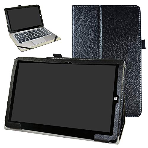 Bige Chuwi Hi10 X Hülle, CHUWI 10.1 Tablet-Hülle, PU-Leder, 2-fach klappbarer Ständer für CHUWI Hi10 X / Hi10 Air 25,7 cm (10,1 Zoll) 2-in-1 Tablet, schwarz von Bige