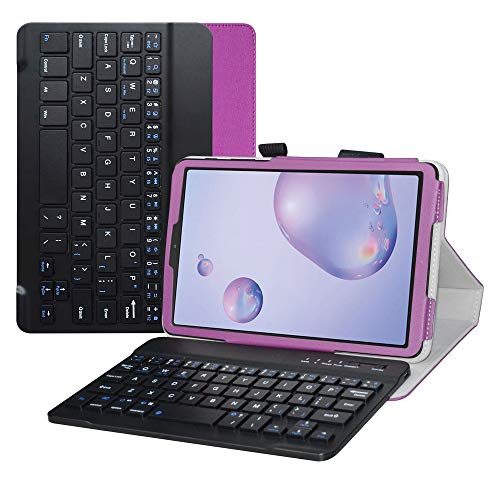 Bige Für Galaxy Tab A 8.4 2020 Tastaturhülle, PU-Lederhülle mit romantischer Tastatur für Samsung Galaxy Tab A 8.4 2020 Modell SM-T307 (Verizon/T-Mobile/Sprint/AT&T) Tablet, lila von Bige