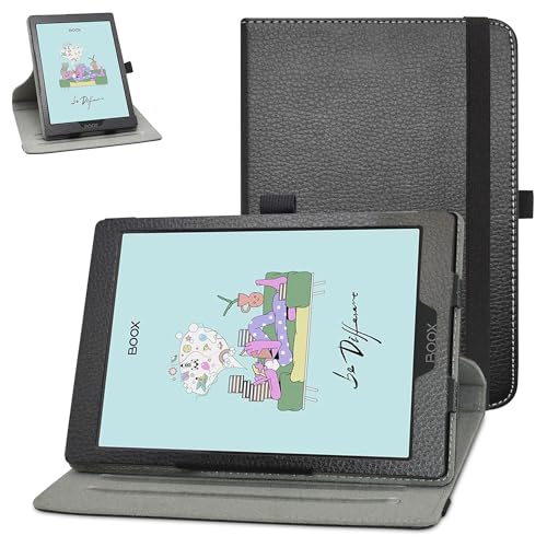 Bige Schutzhülle für BOOX Tab Mini C, drehbar, 360 Grad drehbarer Ständer mit niedlichem Muster, für BOOX Tab Mini C 19,8 cm (7,8 Zoll) ePaper Tablet PC, Schwarz von Bige