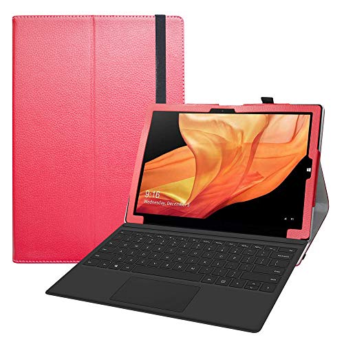 Bige Schutzhülle für Chuwi UBook Pro Tablet, PU-Leder, 2-fach klappbarer Ständer, Schutzhülle für Chuwi UBook Pro Tablet 12,3 Zoll Windows Tablet (nicht passend für Chuwi UBook Tablet), Rot von Bige