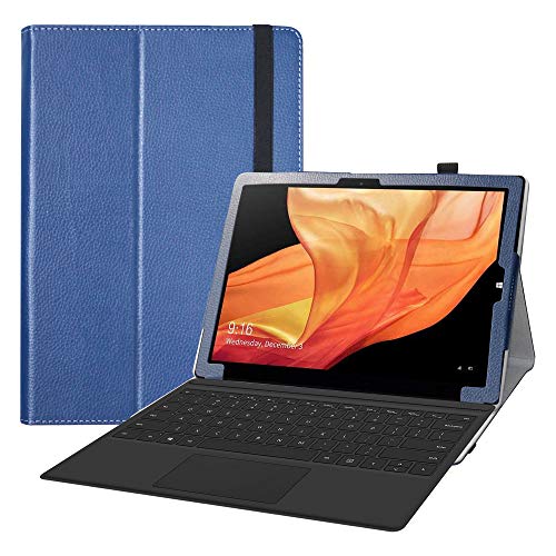 Bige Schutzhülle für Chuwi UBook X 12 Zoll (30,5 cm), PU-Leder, Folio-Schutzhülle mit 2 klappbarem Ständer, für Chuwi UBook X 12 Zoll Tablet-PC, Dunkelblau von Bige