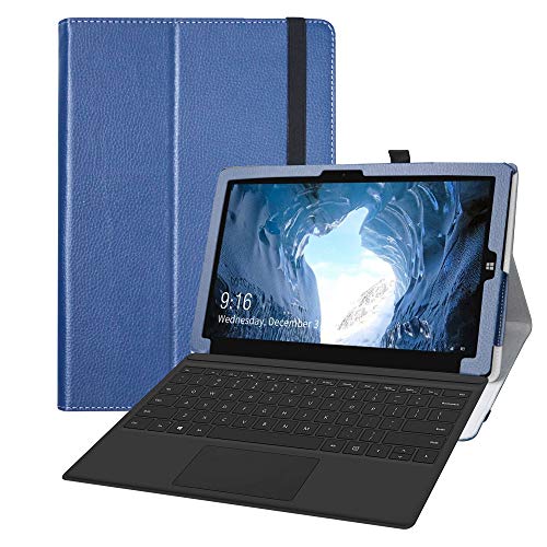 Bige Schutzhülle für Chuwi Ubook 29,5 cm (11,6 Zoll), PU-Leder, 2-fach zusammenklappbar, Standfunktion, für Chuwi UBook 29,5 cm (11,6 Zoll), Dunkelblau von Bige