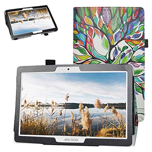 Bige Schutzhülle für Digiland DL1036, Sky Pad 10, PU-Leder, 2-klappbarer Ständer, für Sky-Geräte SKYPAD 10/Digiland DL1036 10,1 Zoll Tablet, Love Tree von Bige