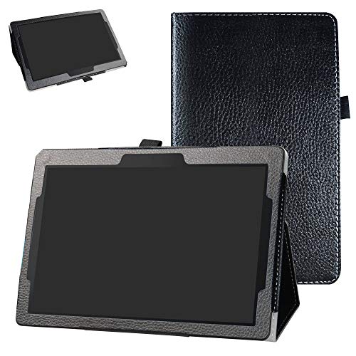 Bige Schutzhülle für Lenovo Tab E10 2018 Tablet 25,7 cm (10,1 Zoll), PU-Leder, 2-Fach faltbar schwarz schwarz von Bige
