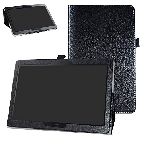 Bige Schutzhülle für Lenovo Tab M10 HD / P10 Tablet, PU-Leder, 25,7 cm, Standfunktion, Schwarz von Bige