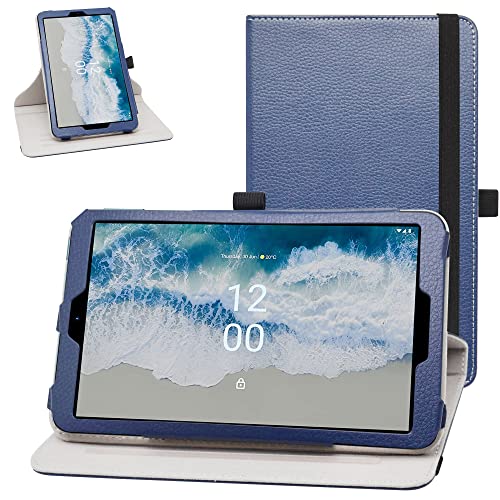 Bige Schutzhülle für Nokia T10, um 360 Grad drehbar, mit niedlichem Muster, für Nokia T10 (Modellnummer: TA-1472) 8 Zoll Tablet, Blau von Bige