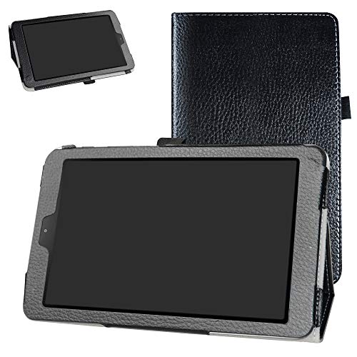 Bige Schutzhülle für Samsung Galaxy Tab A 8.0 2018 Modell SM-T387 Verizon/Sprint Tablet, 2-Fach faltbar schwarz schwarz von Bige