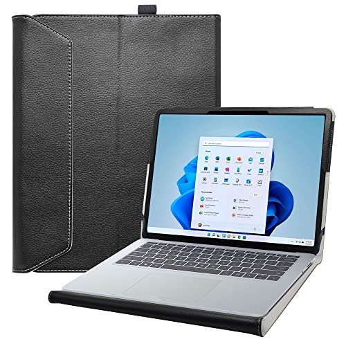 Bige Schutzhülle für Surface Laptop Studio, PU-Leder, 2-fach klappbarer Ständer, für Microsoft Surface Laptop Studio Tablet, Schwarz von Bige