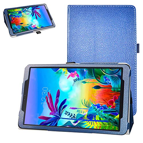 Schutzhülle für LG G Pad 5 10.1 T600 Tablet (2019) 25,7 cm (10,1 Zoll) (PU-Leder, Standfunktion) blau dunkelblau von Bige