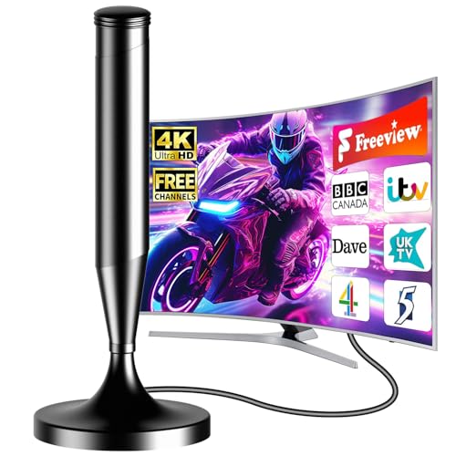 Digitale TV-Antenne HD 4K/1080p – leistungsstarker Empfang mit langer Reichweite, VHF/UHF, DVB-T2, kompatibel mit Smart TV Digitale TV-Antenne HD 4K/1080p – leistungsstarker Empfang mit langer Reichweite, VHF/UHF, DVB-T2, kompatibel mit Smart TV von Bigefeixu