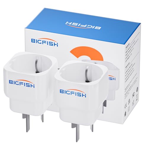 Bigfish Adapter Australien Deutschland 2Pack, Reiseadapter China Deutschland Stecker, Steckdosenadapter China, Typ I Adapter für EU zu Australien/China/Argentinien/Neuseeland/Fidschi, Weiß Bigfish Adapter Australien Deutschland 2Pack, Reiseadapter China Deutschland Stecker, Steckdosenadapter China, Typ I Adapter für EU zu Australien/China/Argentinien/Neuseeland/Fidschi, Weiß von BigFish