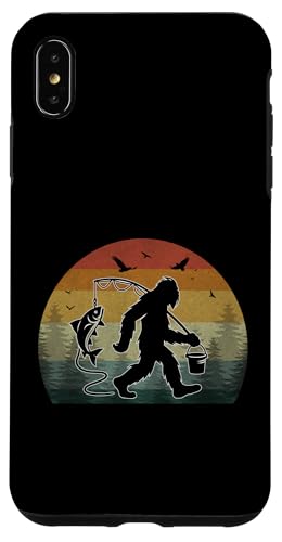 Bigfoot Angelabenteuer Retro Sasquatch Fisherman Vintage Hülle für iPhone XS Max von Bigfoot Fishing Adventure Retro Fishing Vibes tees