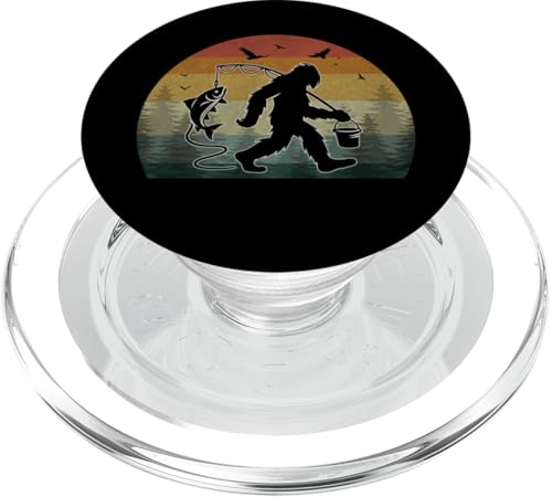 Bigfoot Angelabenteuer Retro Sasquatch Fisherman Vintage PopSockets PopGrip für MagSafe Bigfoot Angelabenteuer Retro Sasquatch Fisherman Vintage PopSockets PopGrip für MagSafe von Bigfoot Fishing Adventure Retro Fishing Vibes tees