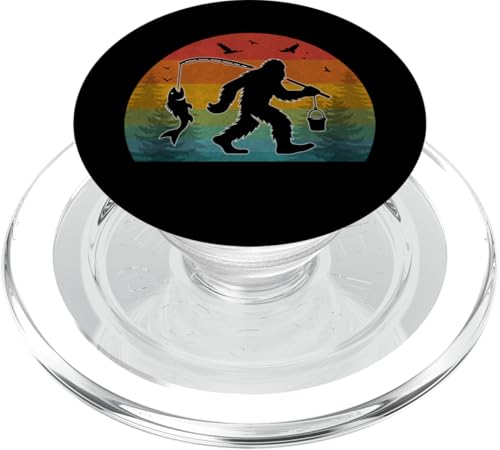 Bigfoot Angelabenteuer Retro Sasquatch Fisherman Vintage PopSockets PopGrip für MagSafe Bigfoot Angelabenteuer Retro Sasquatch Fisherman Vintage PopSockets PopGrip für MagSafe von Bigfoot Fishing Adventure Retro Fishing Vibes tees