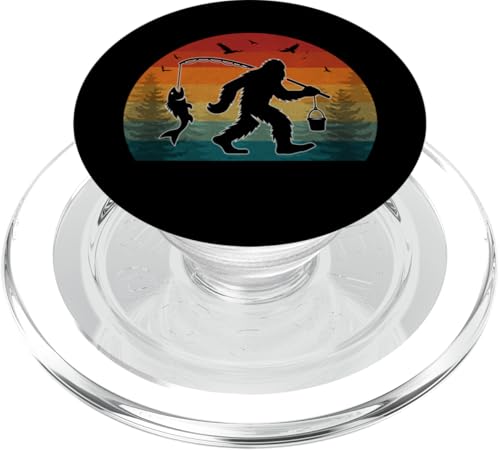 Bigfoot Angelabenteuer Retro Sasquatch Fisherman Vintage PopSockets PopGrip für MagSafe Bigfoot Angelabenteuer Retro Sasquatch Fisherman Vintage PopSockets PopGrip für MagSafe von Bigfoot Fishing Adventure Retro Fishing Vibes tees