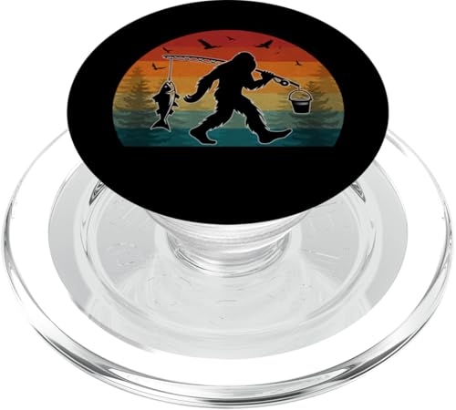 Bigfoot Angelabenteuer Retro Sasquatch Fisherman Vintage PopSockets PopGrip für MagSafe Bigfoot Angelabenteuer Retro Sasquatch Fisherman Vintage PopSockets PopGrip für MagSafe von Bigfoot Fishing Adventure Retro Fishing Vibes tees
