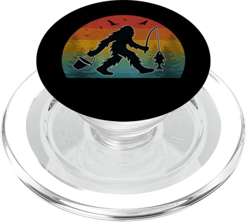 Bigfoot Angelabenteuer Retro Sasquatch Fisherman Vintage PopSockets PopGrip für MagSafe Bigfoot Angelabenteuer Retro Sasquatch Fisherman Vintage PopSockets PopGrip für MagSafe von Bigfoot Fishing Adventure Retro Fishing Vibes tees
