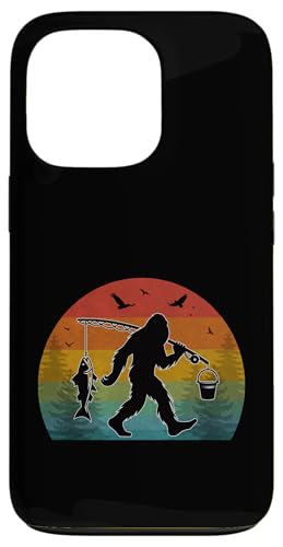 Bigfoot Wildnis Angeln Abenteuer Retro Sasquatch Angeln Hülle für iPhone 13 Pro von Bigfoot Fishing Adventure Retro Fishing Vibes tees
