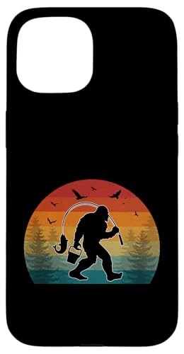 Bigfoot Wildnis Angeln Abenteuer Retro Sasquatch Angeln Hülle für iPhone 15 Bigfoot Wildnis Angeln Abenteuer Retro Sasquatch Angeln Hülle für iPhone 15 von Bigfoot Fishing Adventure Retro Fishing Vibes tees