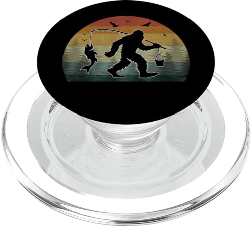 Bigfoot Wildnis Angeln Abenteuer Retro Sasquatch Angeln PopSockets PopGrip für MagSafe Bigfoot Wildnis Angeln Abenteuer Retro Sasquatch Angeln PopSockets PopGrip für MagSafe von Bigfoot Fishing Adventure Retro Fishing Vibes tees