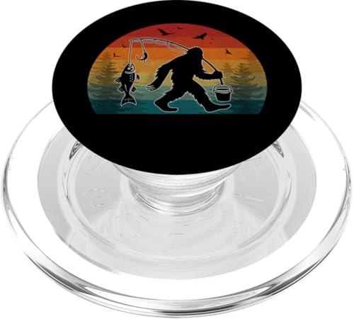 Bigfoot Wildnis Angeln Abenteuer Retro Sasquatch Angeln PopSockets PopGrip für MagSafe Bigfoot Wildnis Angeln Abenteuer Retro Sasquatch Angeln PopSockets PopGrip für MagSafe von Bigfoot Fishing Adventure Retro Fishing Vibes tees