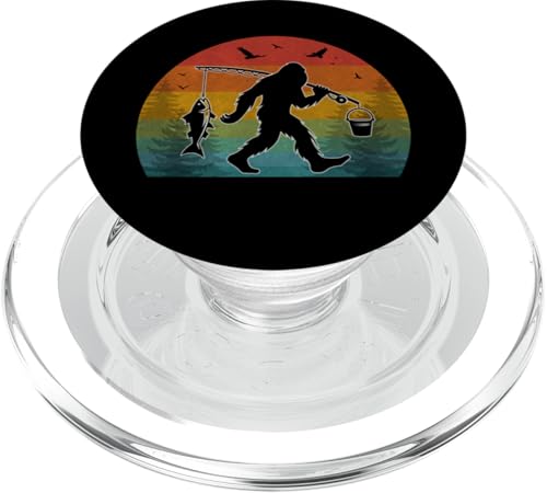 Bigfoot Wildnis Angeln Abenteuer Retro Sasquatch Angeln PopSockets PopGrip für MagSafe Bigfoot Wildnis Angeln Abenteuer Retro Sasquatch Angeln PopSockets PopGrip für MagSafe von Bigfoot Fishing Adventure Retro Fishing Vibes tees