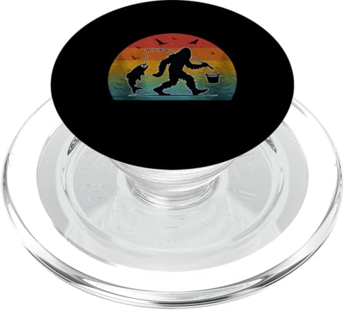 Bigfoot Wildnis Angeln Abenteuer Retro Sasquatch Angeln PopSockets PopGrip für MagSafe Bigfoot Wildnis Angeln Abenteuer Retro Sasquatch Angeln PopSockets PopGrip für MagSafe von Bigfoot Fishing Adventure Retro Fishing Vibes tees