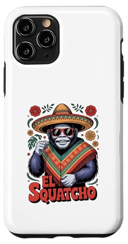 Lustiges Bigfoot Outfit Sasquatch Design mit El Squatcho Hülle für iPhone 11 Pro von Bigfoot Kostüm Mexico Cinco de Mayo Burrito Taco