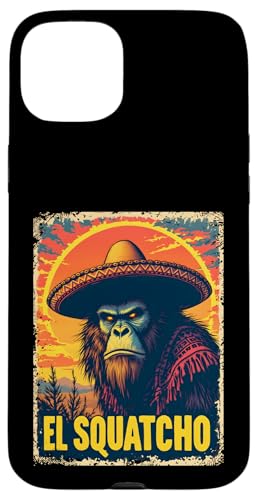 Lustiges Bigfoot Outfit Sasquatch Design mit El Squatcho Hülle für iPhone 15 Plus Lustiges Bigfoot Outfit Sasquatch Design mit El Squatcho Hülle für iPhone 15 Plus von Bigfoot Kostüm Mexico Cinco de Mayo Burrito Taco
