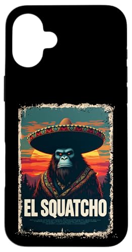 Lustiges Bigfoot Outfit Sasquatch Design mit El Squatcho Hülle für iPhone 16 Plus Lustiges Bigfoot Outfit Sasquatch Design mit El Squatcho Hülle für iPhone 16 Plus von Bigfoot Kostüm Mexico Cinco de Mayo Burrito Taco