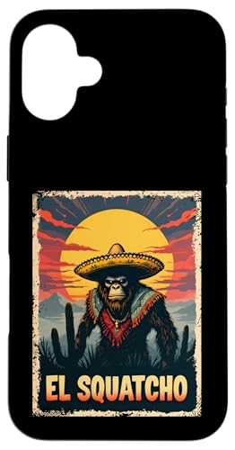Lustiges Bigfoot Outfit Sasquatch Design mit El Squatcho Hülle für iPhone 16 Plus Lustiges Bigfoot Outfit Sasquatch Design mit El Squatcho Hülle für iPhone 16 Plus von Bigfoot Kostüm Mexico Cinco de Mayo Burrito Taco