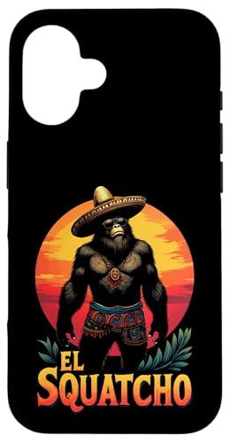 Lustiges Bigfoot Outfit Sasquatch Design mit El Squatcho Hülle für iPhone 16 Lustiges Bigfoot Outfit Sasquatch Design mit El Squatcho Hülle für iPhone 16 von Bigfoot Kostüm Mexico Cinco de Mayo Burrito Taco